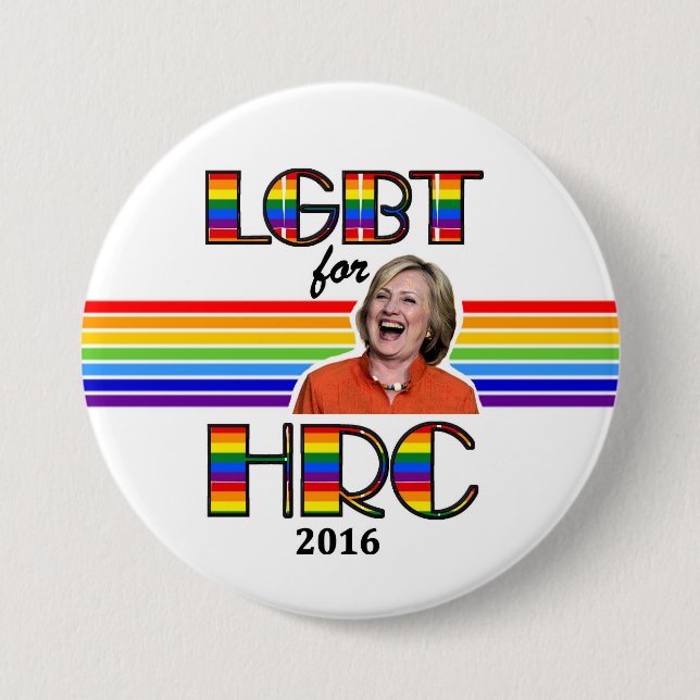 LGBT for Hillary 7.5 Cm Round Badge (Front)