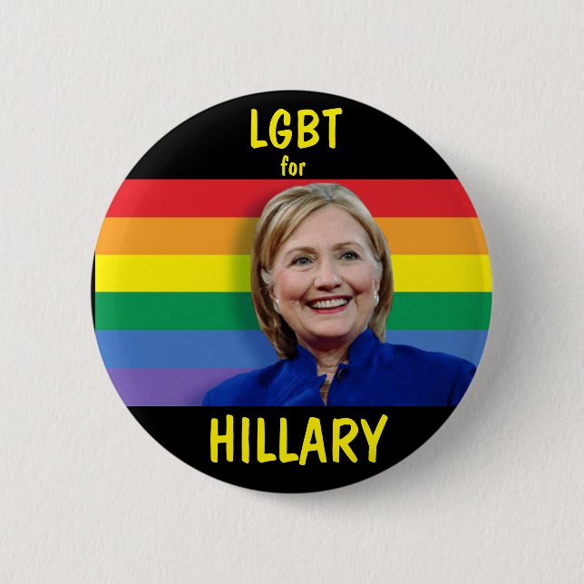 LGBT for Hillary Clinton 6 Cm Round Badge (Front)