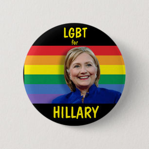 LGBT for Hillary Clinton 6 Cm Round Badge
