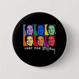 LGBT for Hillary Clinton - Pop Art -.png 6 Cm Round Badge