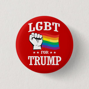 LGBT FOR TRUMP 3 CM ROUND BADGE