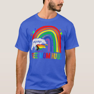 LGBT Free Mom Hugs Mama Bear LGBT Pride Rainbow  T-Shirt
