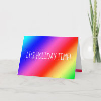 LGBT Funny Rainbow Colours Holiday Card
