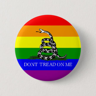 LGBT Gadsden 6 Cm Round Badge
