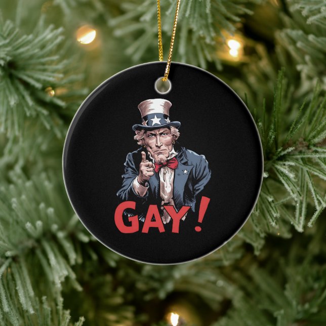 LGBT Gay Ally Pride Month Funny Ceramic Tree Decoration (Tree)