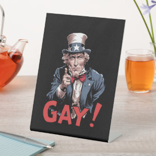 LGBT Gay Ally Pride Month Funny Pedestal Sign