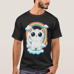 LGBT Gay and Lesbian Pride Cute Cat Rainbow Equali T-Shirt