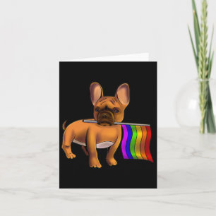Lgbt Gay French Bulldog Gay Dog Paw Lgbt Pride Card