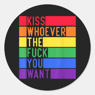 LGBT Gay Lesbian Awareness Classic Round Sticker