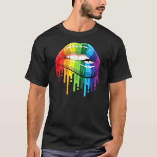 Lgbt Gay Lesbian Csd Pride Lips Mouth T-Shirt