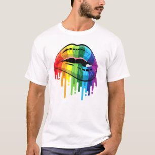 Lgbt Gay Lesbian Csd Pride Lips Mouth T-Shirt