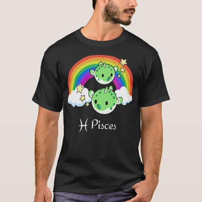 LGBT Gay Lesbian Pride Pisces Horoscope Zodiac Ast T-Shirt (Front)