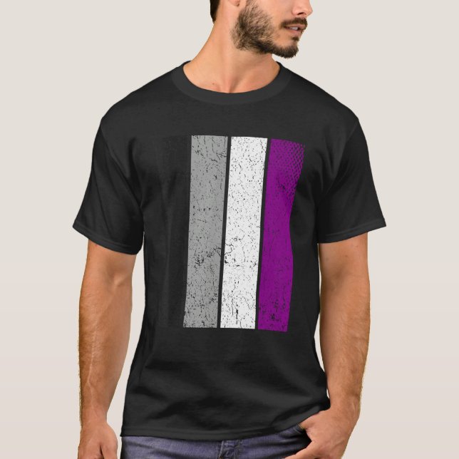 LGBT Gay Lesbian Pride Support LGBTQ Flag Asexual T-Shirt (Front)