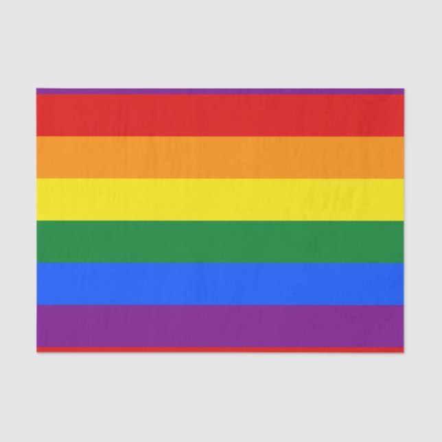LGBT Gay Pride 6-Stripe Rainbow Flag Tissue Paper (Front)