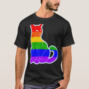 Lgbt Gay Pride Cat Purride Cat Lgbtq Men Women T-Shirt