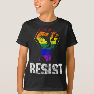 Lgbt Gay Pride Flag Resist T-Shirt