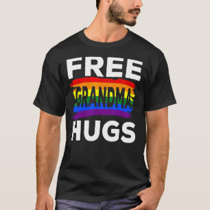 Lgbt Gay Pride Free Grandma Hugs Matching Support  T-Shirt