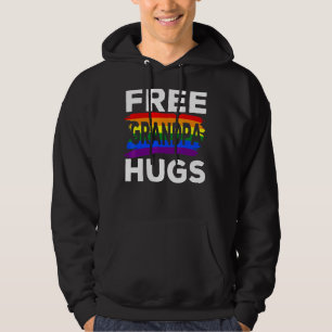 Lgbt Gay Pride Free Grandpa Hugs Matching Support  Hoodie