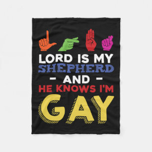 Lgbt Gay Pride Month Awareness Asl Sign Language Q Fleece Blanket