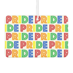 LGBT Gay Pride Month Celebration Rainbow Letters Car Air Freshener