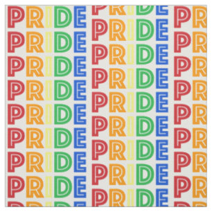 LGBT Gay Pride Month Celebration Rainbow Letters Fabric
