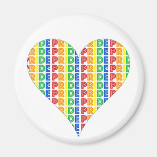 LGBT Gay Pride Month Celebration Rainbow Letters Magnet
