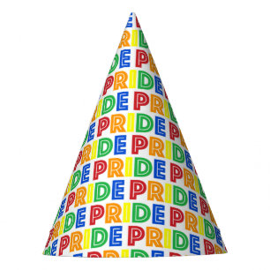 LGBT Gay Pride Month Celebration Rainbow Letters Party Hat