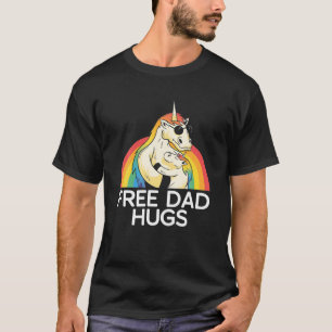 LGBT Gay Pride Month Free Dad Hugs T-Shirt