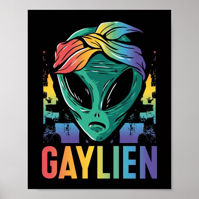 LGBT Gay Pride Month  Gaylien Poster (Front)