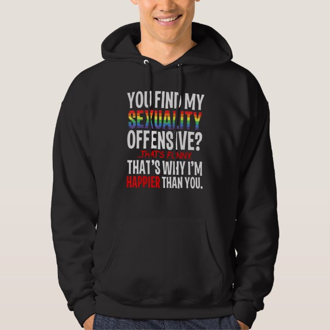 Lgbt Gay Pride Month Humour You Find My Sexuality  Hoodie (Front)