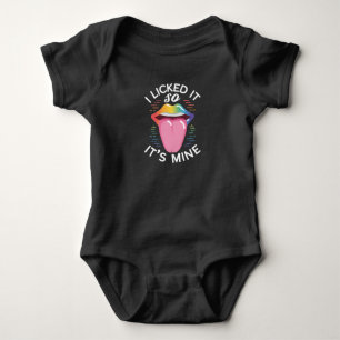 LGBT Gay Pride Month I Licked It So Its Mine Baby Bodysuit
