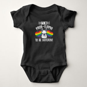 LGBT Gay Pride Month Its No Probllama To Be Baby Bodysuit