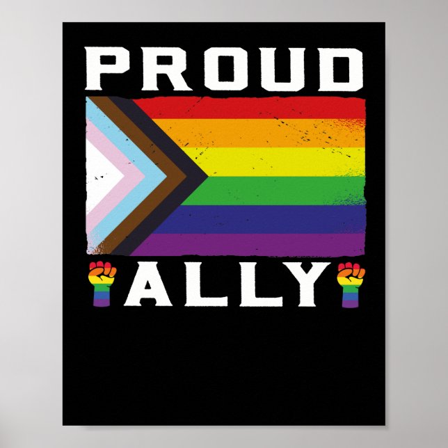 LGBT Gay Pride Month  Proud Ally Poster (Front)