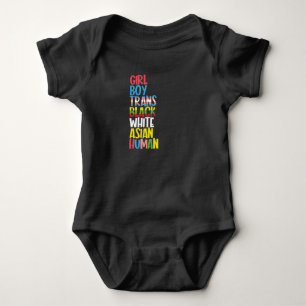 LGBT Gay Pride Month Trans Black White Asian Baby Bodysuit