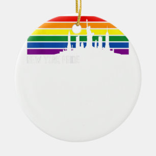 LGBT Gay Pride New York 2022 NYC Gay Pride  Ceramic Tree Decoration