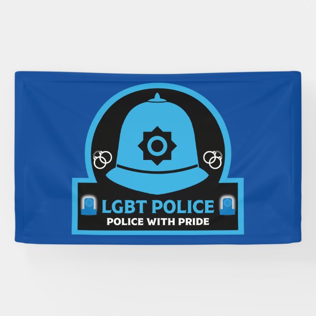  LGBT+ Gay Pride Police Banner (Horizontal)