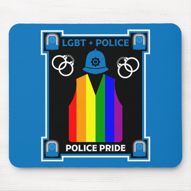  LGBT+ Gay Pride Police Mouse Mat (Front)