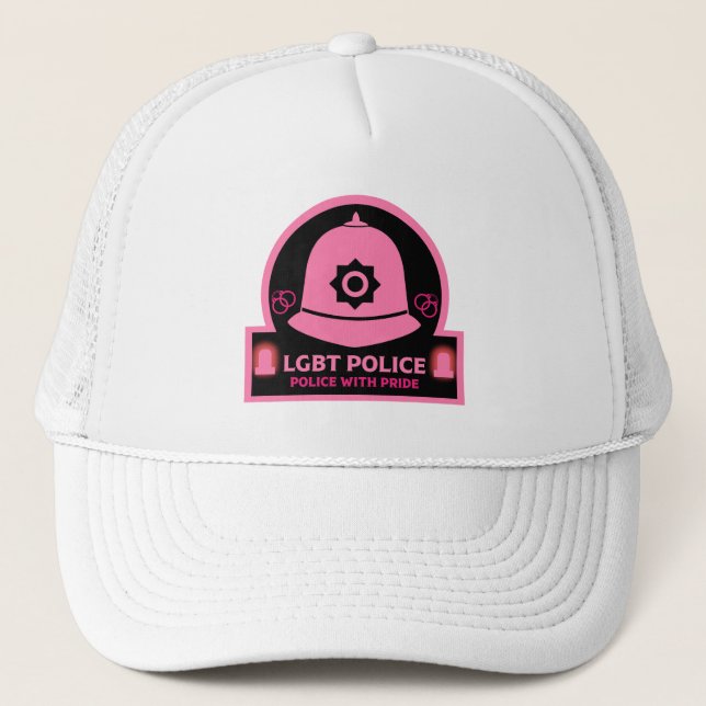  LGBT+ Gay Pride Police Trucker Hat (Front)