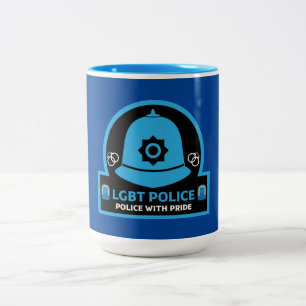 LGBT+ Gay Pride Police Two-Tone Coffee Mug