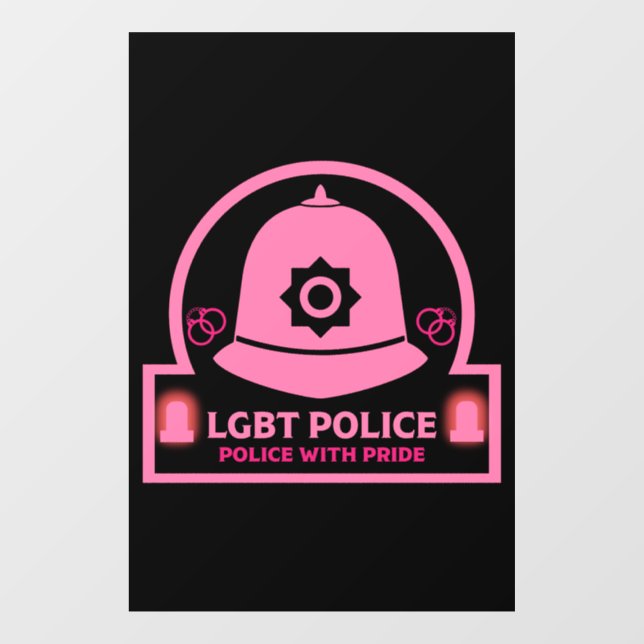  LGBT+ Gay Pride Police Window Cling (Sheet)