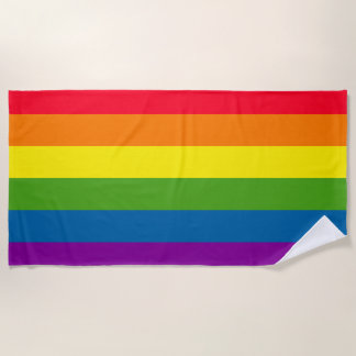 LGBT Gay Pride Rainbow Flag Beach Towel