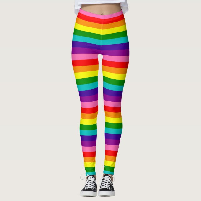 lgbt - gay pride rainbow flag  leggings (Front)