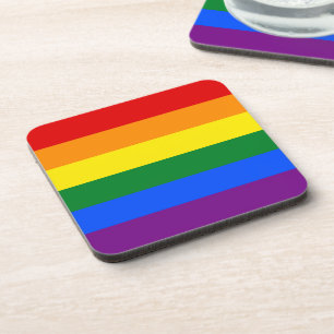 LGBT Gay Pride Rainbow Flag Stripe Coaster