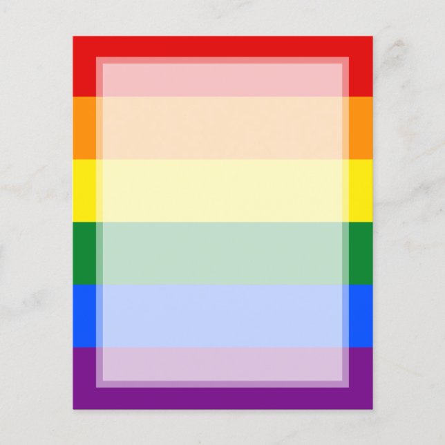 LGBT Gay Pride Rainbow Flag Stripe Flyer (Front)
