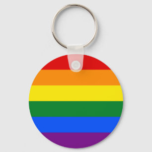 LGBT Gay Pride Rainbow Flag Stripe Key Ring