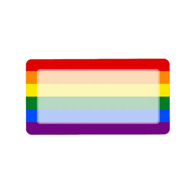 LGBT Gay Pride Rainbow Flag Stripe Label | Zazzle