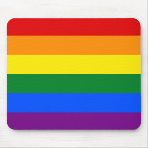 LGBT Gay Pride Rainbow Flag Stripe Mouse Mat