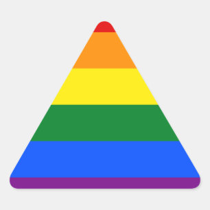 LGBT Gay Pride Rainbow Flag Stripe Triangle Sticker
