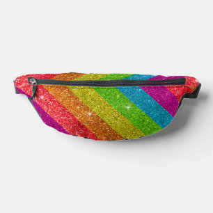 LGBT Gay Pride Rainbow Glitter Glam Luxury Bum Bags