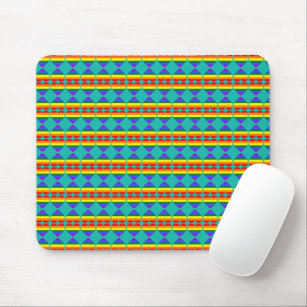 LGBT Gay Pride Rainbow Heart Pattern Mouse Mat